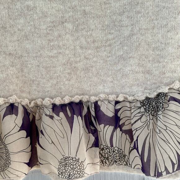 Anthropologie Cropped Ruffled Open Cardigan, Size M | by Knitted & Knotted - Picture 6 of 8